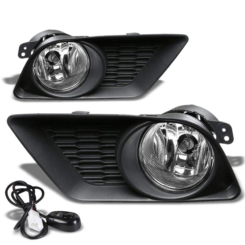 Front Bumper Drive Fog Light Lamp Black Bezel+Bulbs Clear Lens For 11-14 Charger-Exterior-BuildFastCar