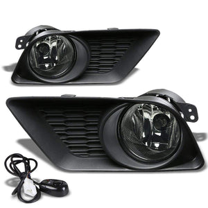 Front Bumper Drive Fog Light Lamp Black Bezel+Bulbs Smoke Lens For 11-14 Charger-Exterior-BuildFastCar