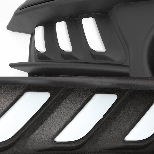 Mustang Style Amber LED DRL Bumper Fog Light Lamp Bezel Cover For 16-17 Civic-Exterior-BuildFastCar