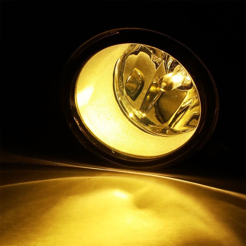 Front Bumper Driving Fog Light Lamp+Bezel H11 Bulbs Clear Lens For 10-12 Prius-Exterior-BuildFastCar