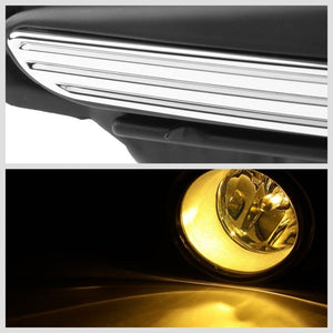 Front Bumper Fog Light Lamp Chrome Bezel+Bulb Clear Lens For 14-16 Highlander-Exterior-BuildFastCar