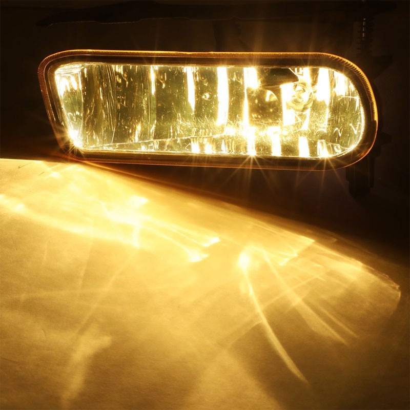 Front Bumper Driving Fog Light Lamp+Switch 899 Bulb Amber Len For 02-06 Escalade-Exterior-BuildFastCar