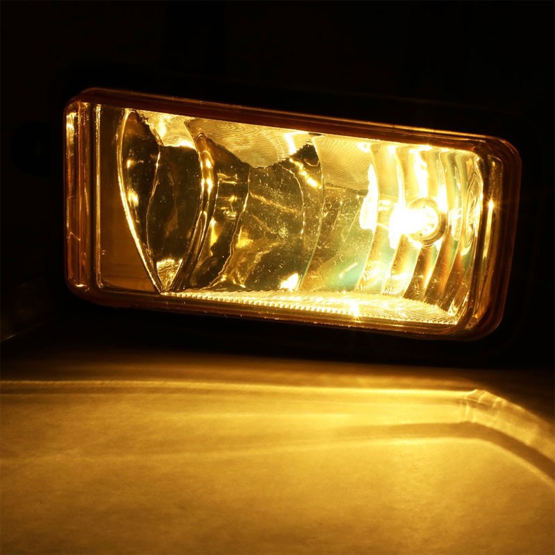Front OE Fog Light Lamp+Chrome Bezel+Bulbs Amber Lens For 15-18 Tahoe/Suburban-Exterior-BuildFastCar