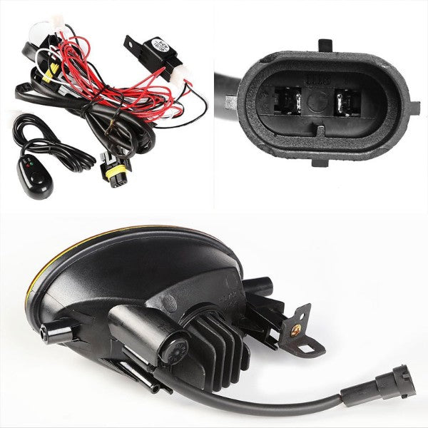 Amber Lens LED Front Bumper Fog Light Lamp+Switch For 09-13 Civic/08-11 Accord-Exterior-BuildFastCar