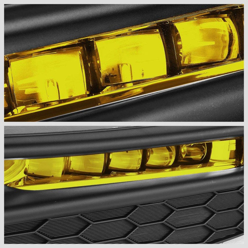 Front Bumper Driving Fog Light Lamp 12V 6000K LED Amber Lens For 16-17 Accord-Exterior-BuildFastCar