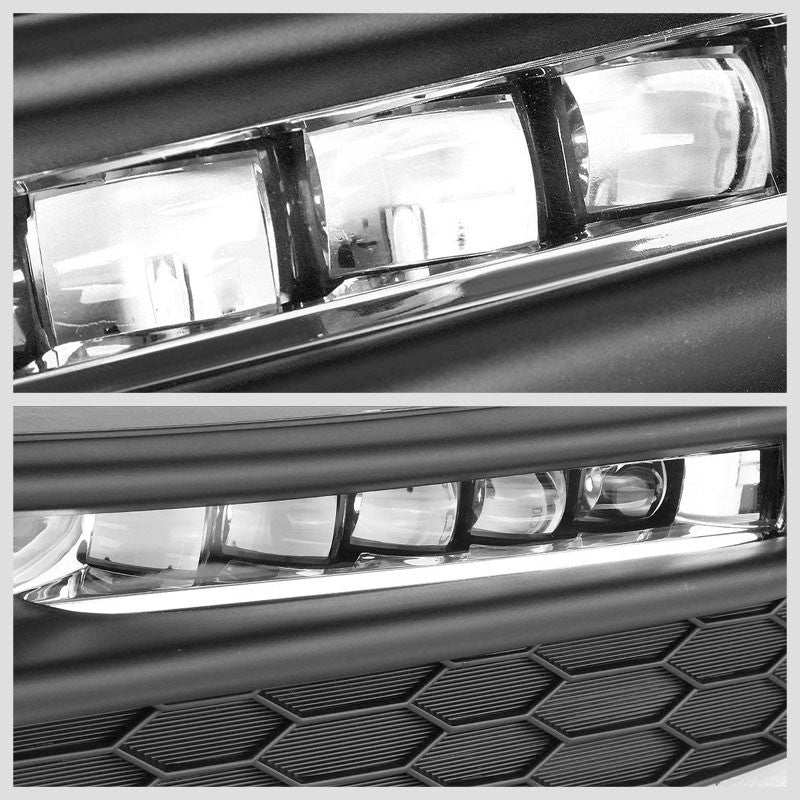 Front Bumper Driving Fog Light Lamp 12V 6000K LED Clear Lens For 16-17 Accord-Exterior-BuildFastCar