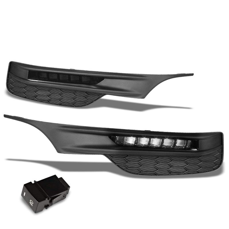 Front Bumper Driving Fog Light Lamp 12V 6000K LED Smoke Lens For 16-17 Accord-Exterior-BuildFastCar