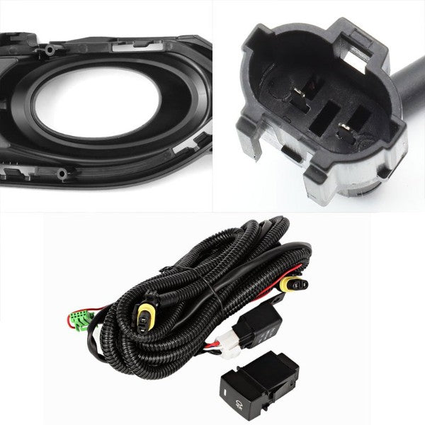 LED DRL/Turn Signal Bumper Fog Light Lamp+Bezel Cover+Switch For 16-18 HR-V-Exterior-BuildFastCar