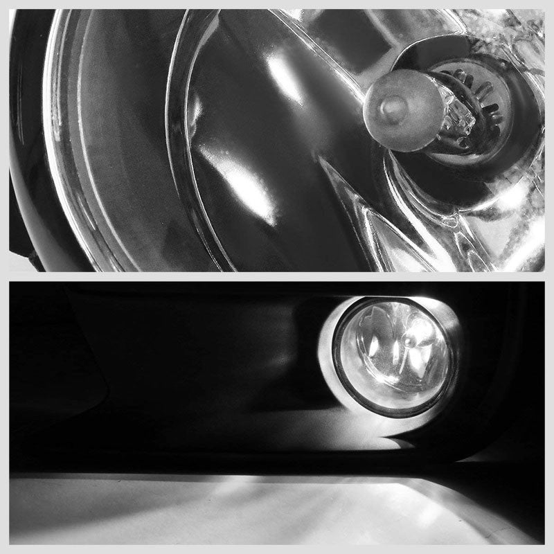 Front Bumper Fog Light Lamp Kit Black Bezel+Bulbs Clear Lens For 18 Subaru WRX-Exterior-BuildFastCar
