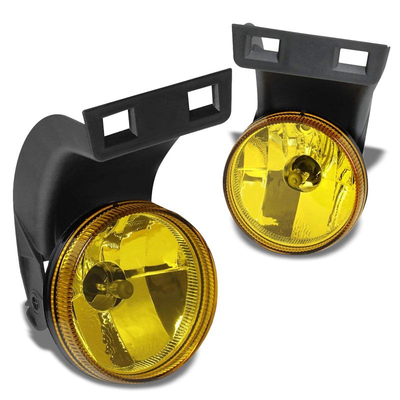 Front Bumper Drive Fog Light Lamp+Bulbs Amber Lens For 94-98 Ram 1500 2500 3500-Exterior-BuildFastCar