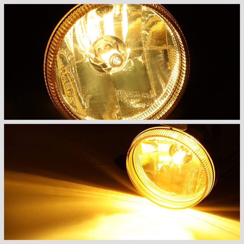 Front Bumper Drive Fog Light Lamp+Bulbs Amber Lens For 94-98 Ram 1500 2500 3500-Exterior-BuildFastCar