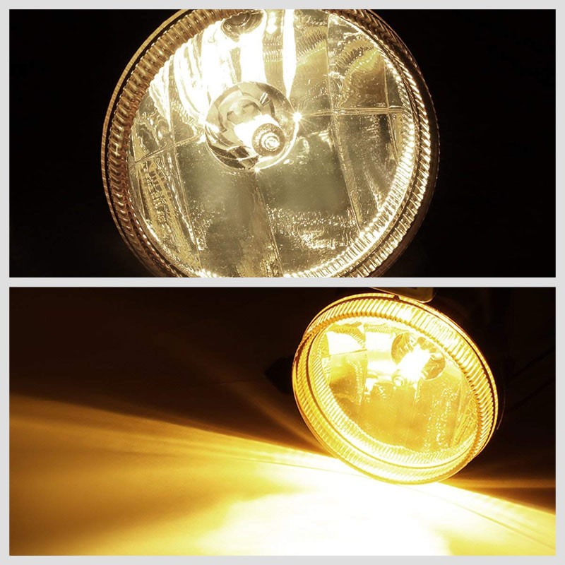 Front Bumper Drive Fog Light Lamp+Bulbs Clear Lens For 94-98 Ram 1500 2500 3500-Exterior-BuildFastCar