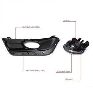 Clear Lens Front Driving Fog Light Lamp Kit++Bezel+Switch For 17-18 Honda CR-V-Exterior-BuildFastCar