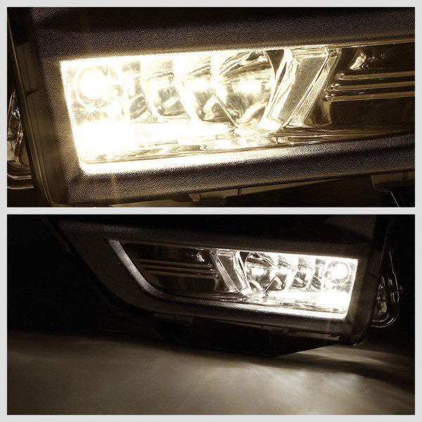 Clear Lens Front Driving Fog Light Lamp Kit+Bezel+Switch For 17-18 Nissan Rogue-Exterior-BuildFastCar