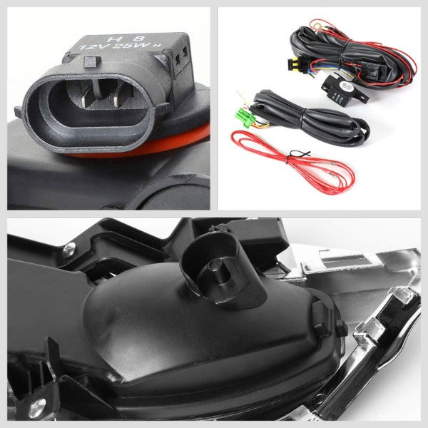 Clear Lens Front Driving Fog Light Lamp Kit+Bezel+Switch For 17-18 Nissan Rogue-Exterior-BuildFastCar