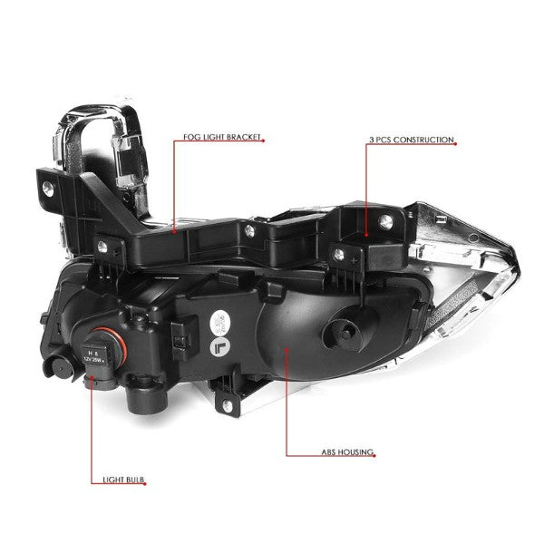 Clear Lens Front Driving Fog Light Lamp Kit+Bezel+Switch For 17-18 Nissan Rogue-Exterior-BuildFastCar