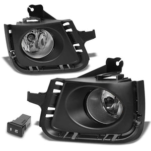 Front Bumper Drive Fog Light Lamp Black Bezel+Bulbs Clear Lens For 12-14 Prius C-Exterior-BuildFastCar