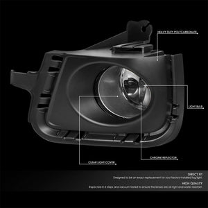 Front Bumper Drive Fog Light Lamp Black Bezel+Bulbs Clear Lens For 12-14 Prius C-Exterior-BuildFastCar