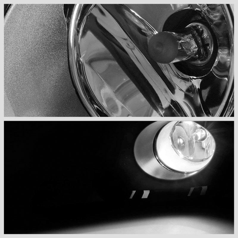 Front Bumper Drive Fog Light Lamp Black Bezel+Bulbs Clear Lens For 12-14 Prius C-Exterior-BuildFastCar
