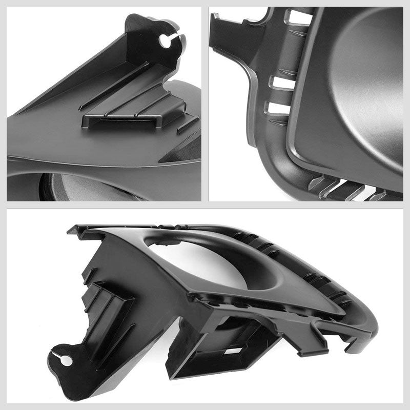 Front Bumper Drive Fog Light Lamp Black Bezel+Bulbs Clear Lens For 12-14 Prius C-Exterior-BuildFastCar