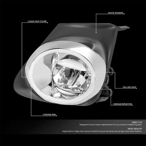 Front Fog Light Lamp Kit+Chrome Bezel 12V 6000K LED Clear Lens For 11-13 Corolla-Exterior-BuildFastCar