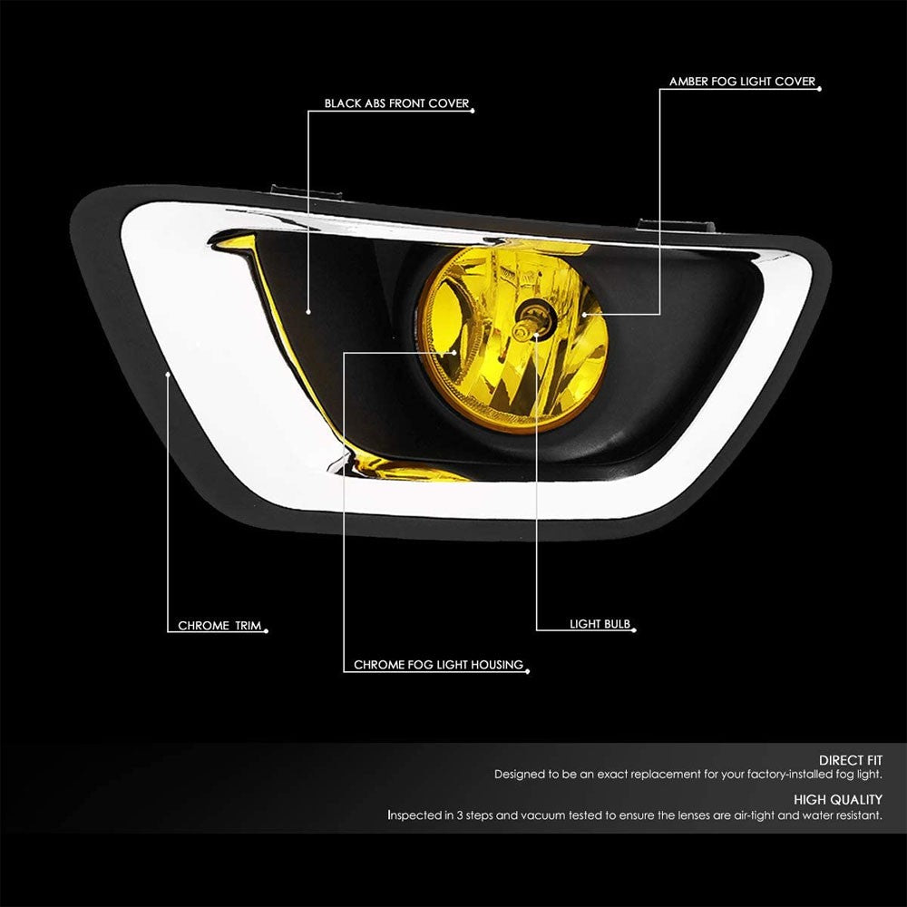 15-19 Chevrolet Colorado Amber Lens Bezel Cover Fog Light