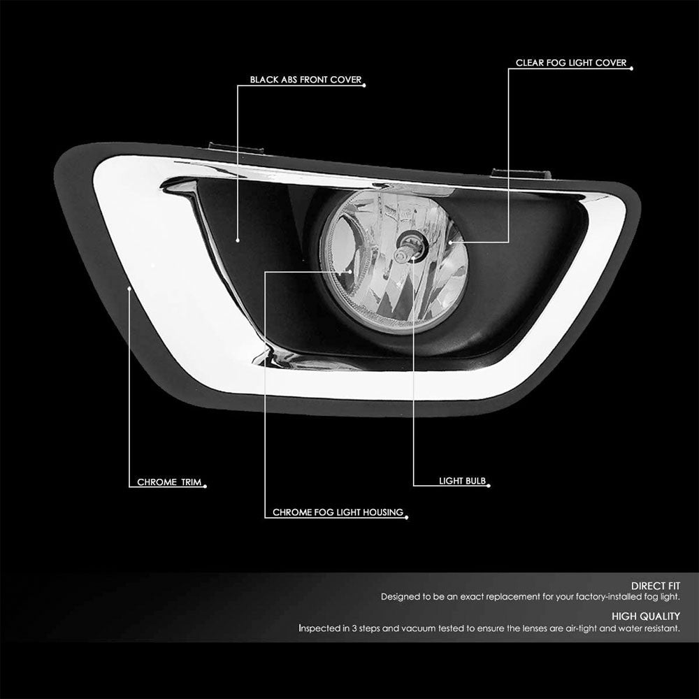 15-19 Chevrolet Colorado Clear Lens Bezel Cover Fog Light