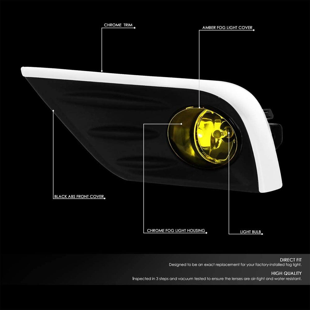 16-18 Nissan Altima Sedan Amber Lens Bezel Cover Fog Light