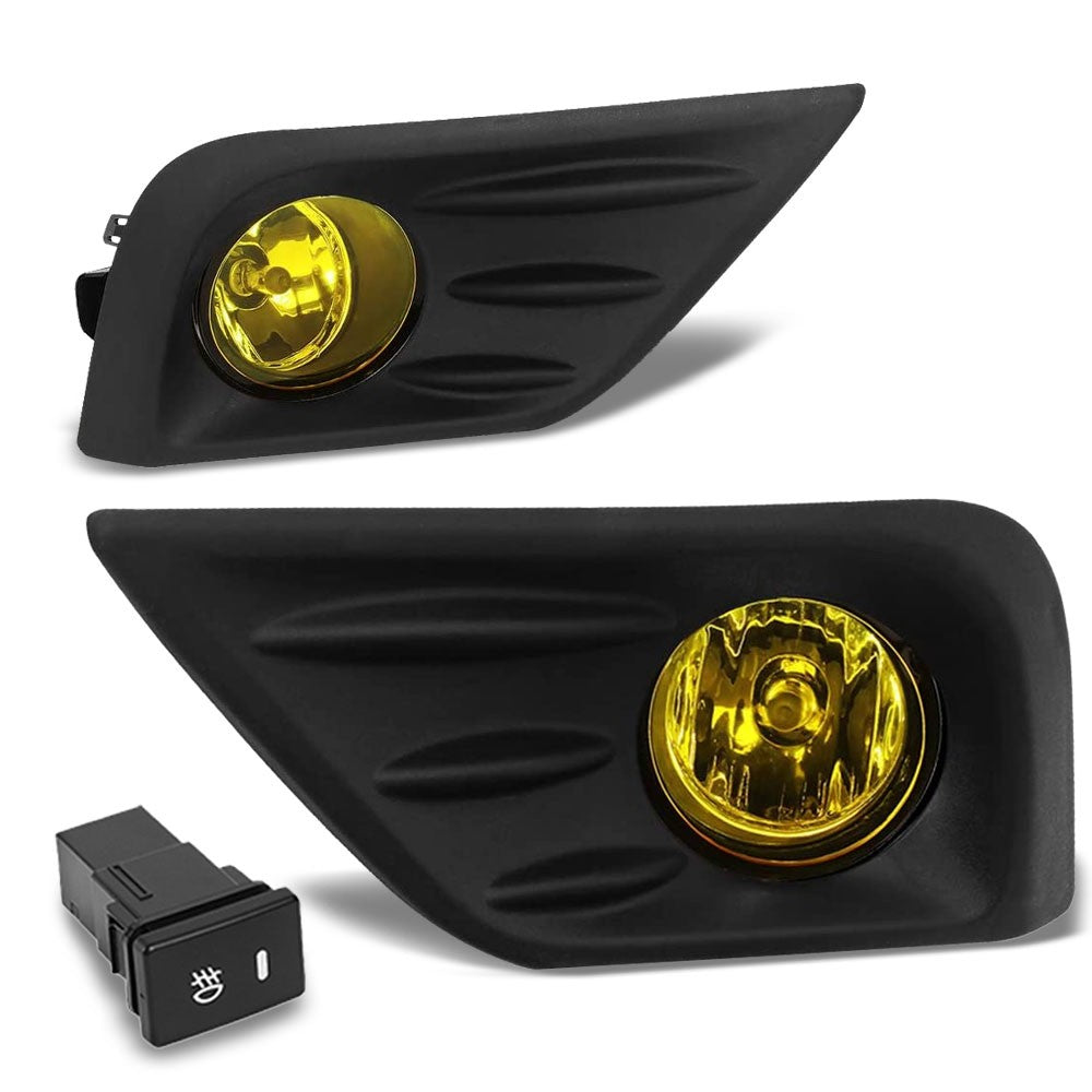 Amber Lens Black Trim Bezel Cover Fog Light Lamp 16 18 Altima