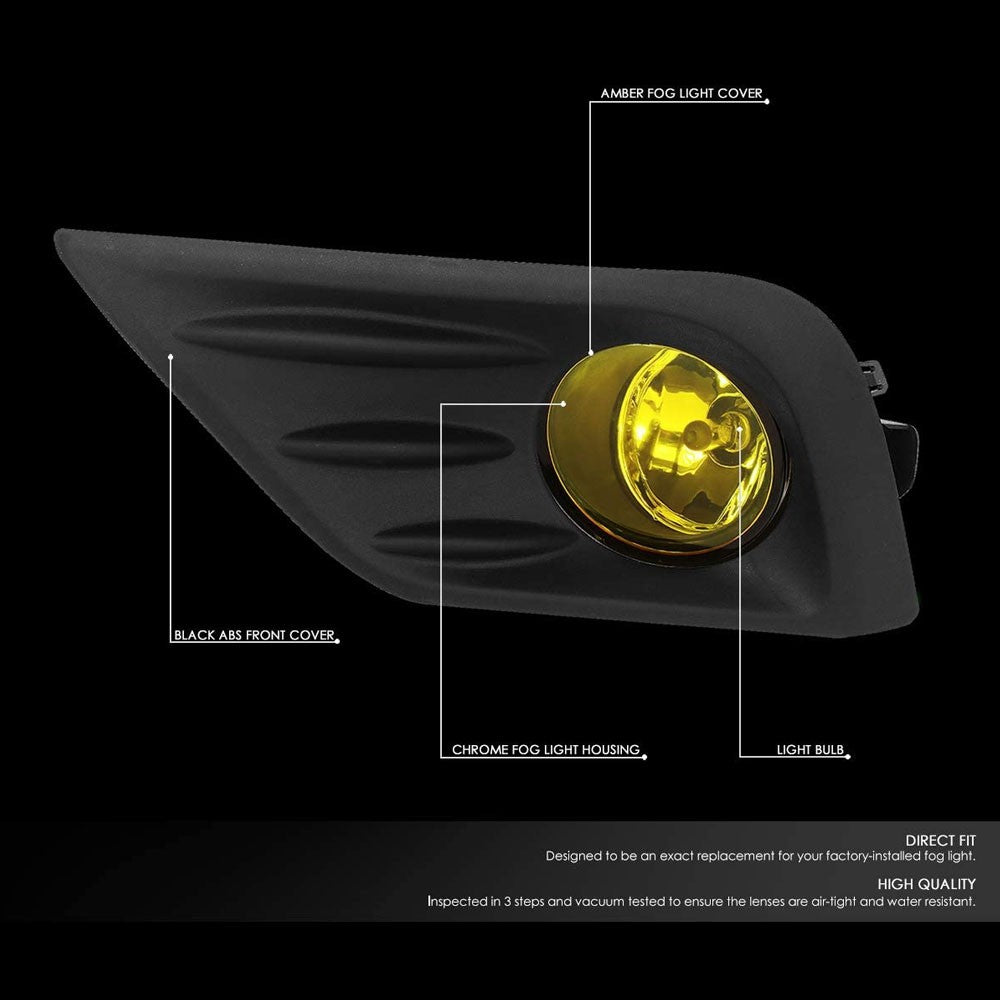 16-18 Nissan Altima Sedan Amber Lens Bezel Cover Fog Light