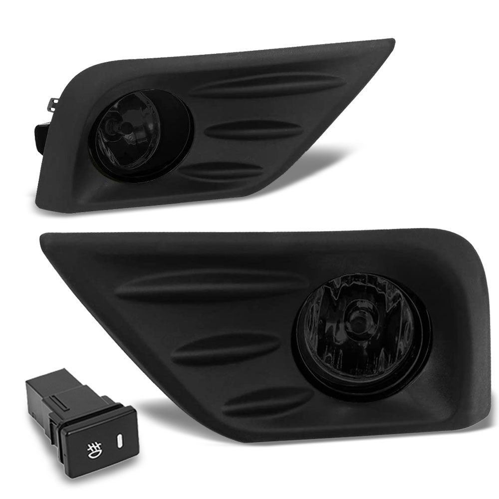 16-18 Nissan Altima Sedan Smoke Lens Bezel Cover Fog Light