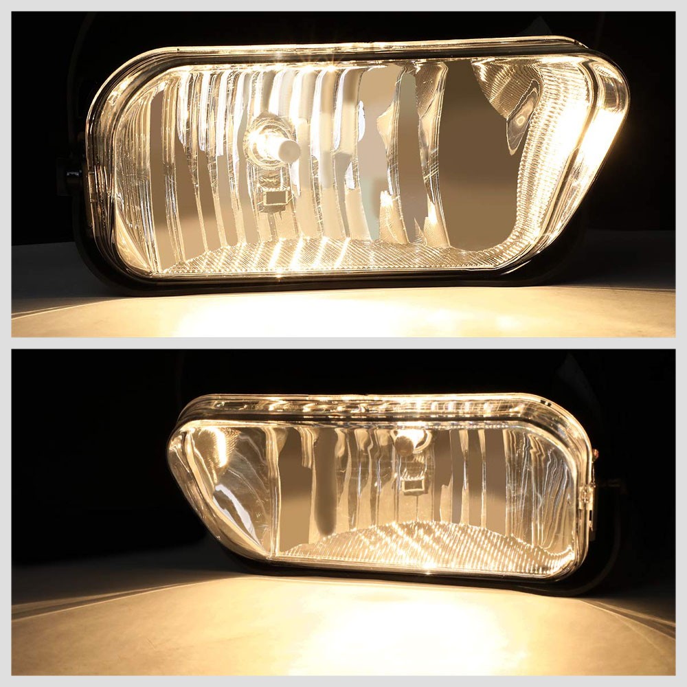Front Bumper Smoke Lens Fog Light Lamp+Bulbs For 04-07 Silverado 1500 HD Classic-Lighting-BuildFastCar