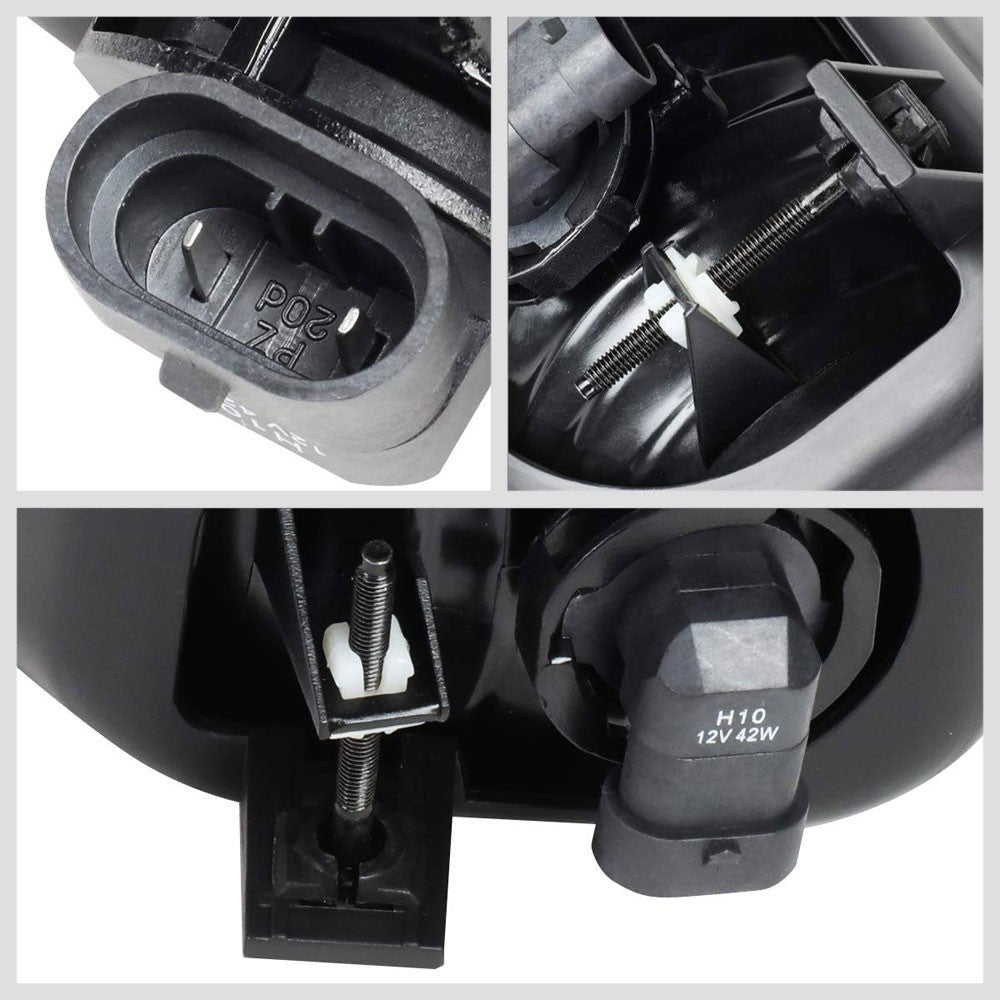 Front Bumper Smoke Lens Fog Light Lamp+Bulbs For 04-07 Silverado 1500 HD Classic-Lighting-BuildFastCar