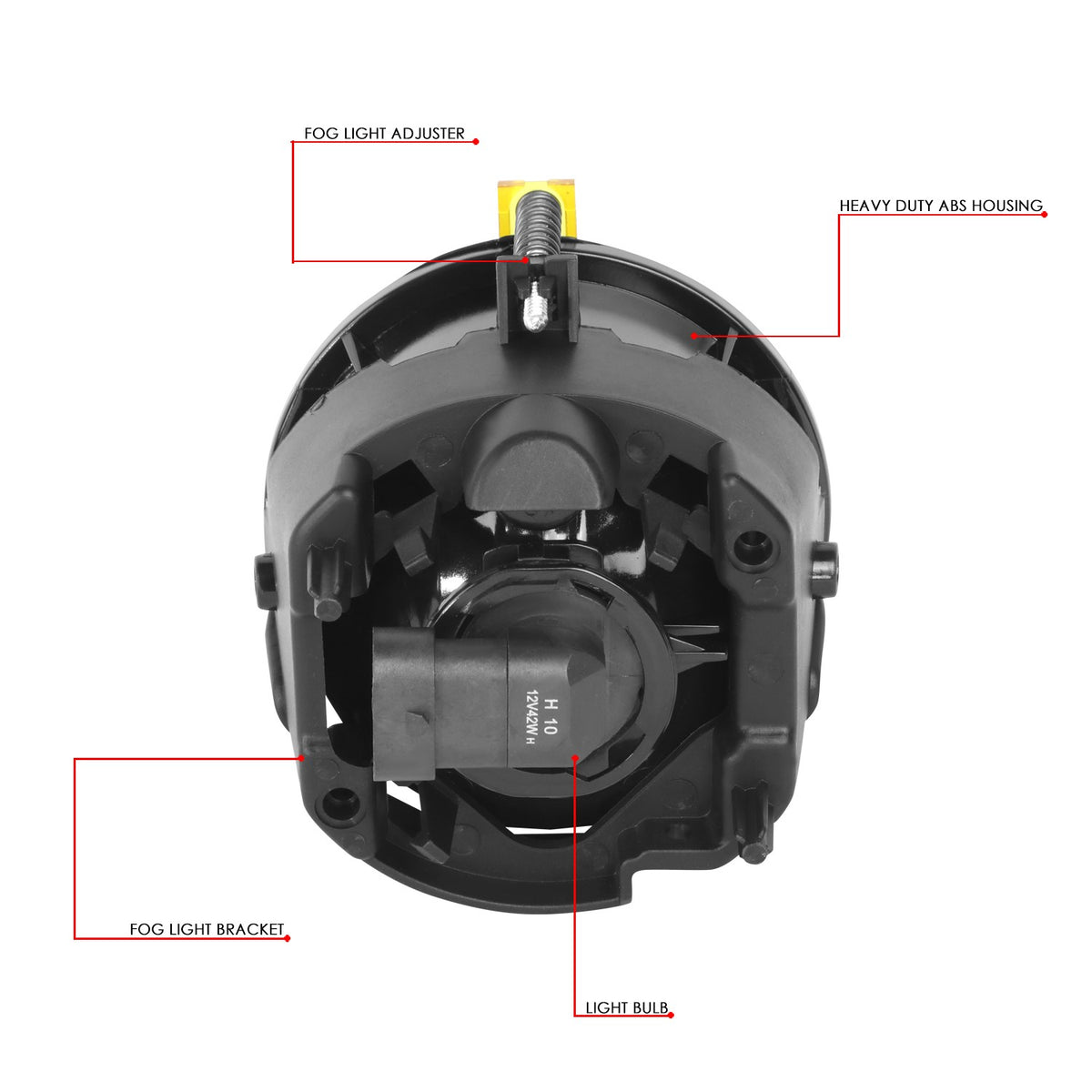 Yellow Lens Front Bumper Fog Light Lamps +Switch 05-09 Sebring BFC-FOLK-311-AM