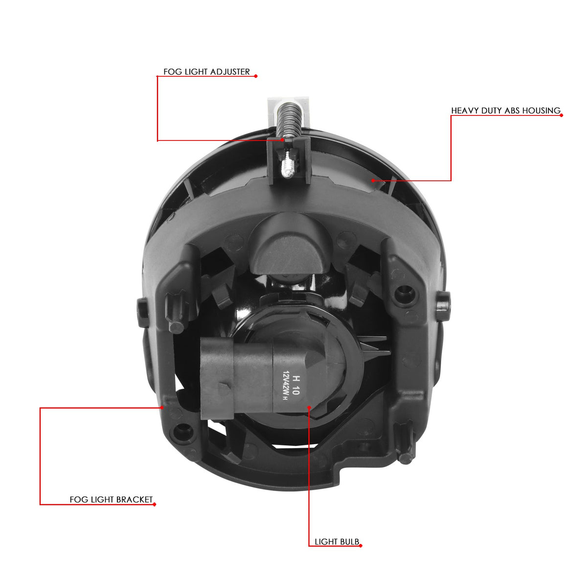 Clear Lens Front Bumper Fog Light Lamps +Switch 08-10 Dodge Challenger BFC-FOLK-311-CH