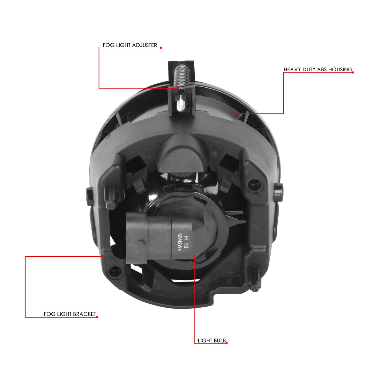 Smoked Lens Front Bumper Fog Light Lamps +Switch 07-09 Compass Patriot BFC-FOLK-311-SM