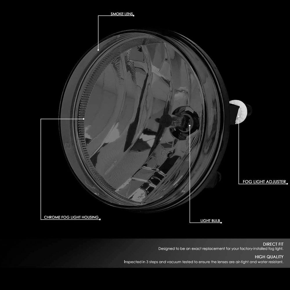 GMC Sierra 1500 Smoke Lens Reflector Fog Light Lamp Kit