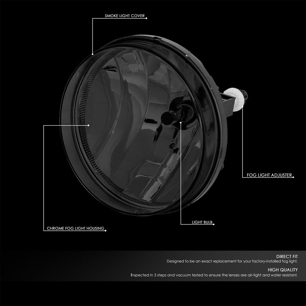 GMC Sierra 2500 HD Smoke Lens Reflector Fog Light Lamp Kit