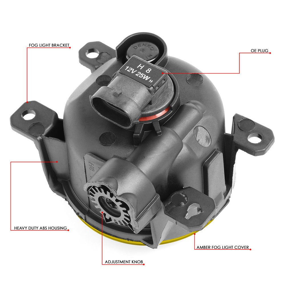 19-UP Honda Civic FC 2DR 4DR Amber Lens Reflector Fog Light