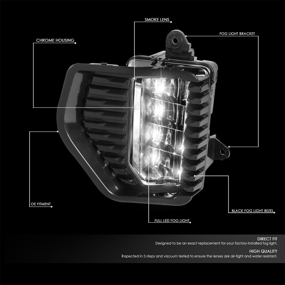 Front Bumper Replace Smoke LED Fog Light w/Switch For 19-21 Sierra 1500