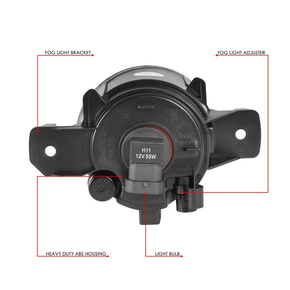 Front Bumper Replace Left/Right Halogen Fog Light w/Switch For For 19-22 Nissan Altima Pre-Facelift (L34)