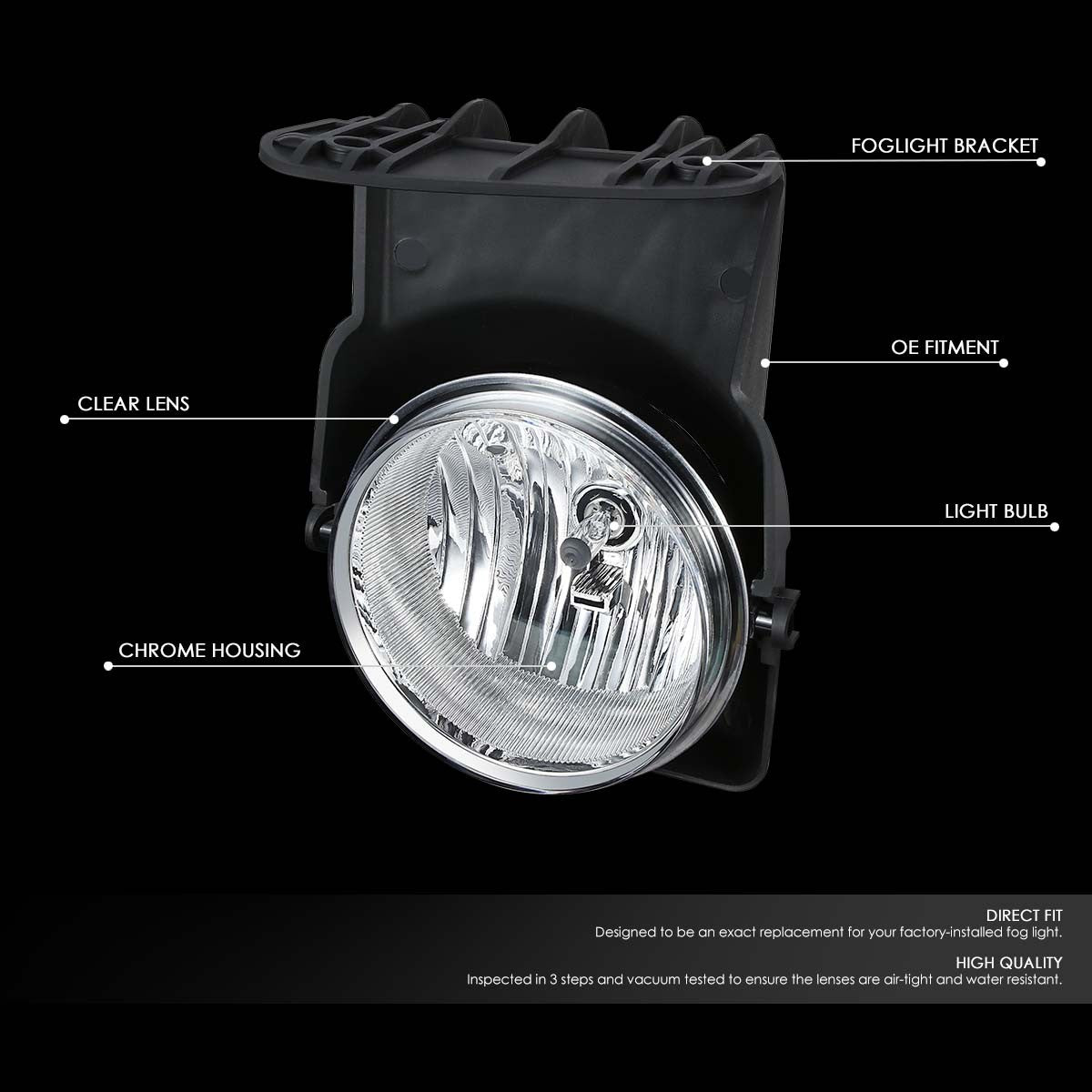 Clear Lens Front Bumper Fog Light Lamp 03-06 GMC Sierra 1500 2500 3500 BFC-FOLK-357-CH