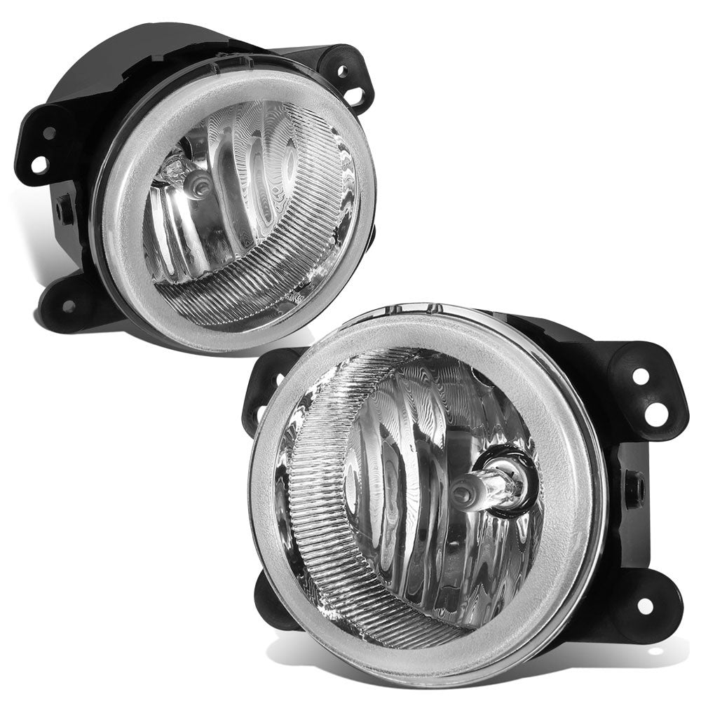 Clear Lens Front Bumper Fog Light Lamp 05+ PT Cruiser Journey Wrangler BFC-FOLK-365-CH
