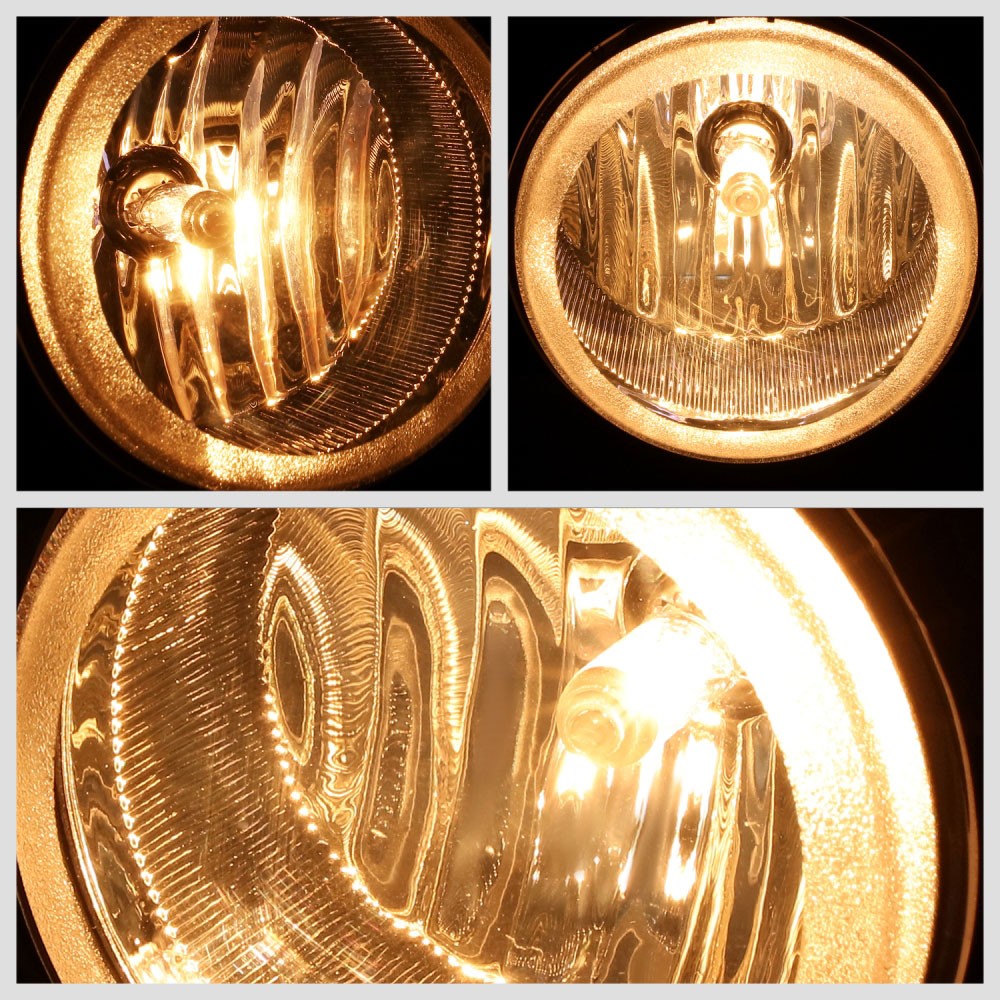 Clear Lens Front Bumper Fog Light Lamp 05+ PT Cruiser Journey Wrangler BFC-FOLK-365-CH