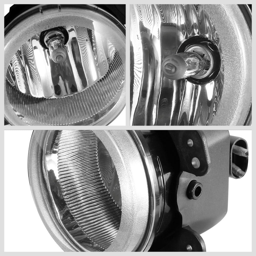 Clear Lens Front Bumper Fog Light Lamp 05+ PT Cruiser Journey Wrangler BFC-FOLK-365-CH