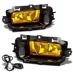 Front Bumper Replace Fog Light Kit Lamp+Bulbs Amber Lens For 14-15 Sierra 1500-Exterior-BuildFastCar