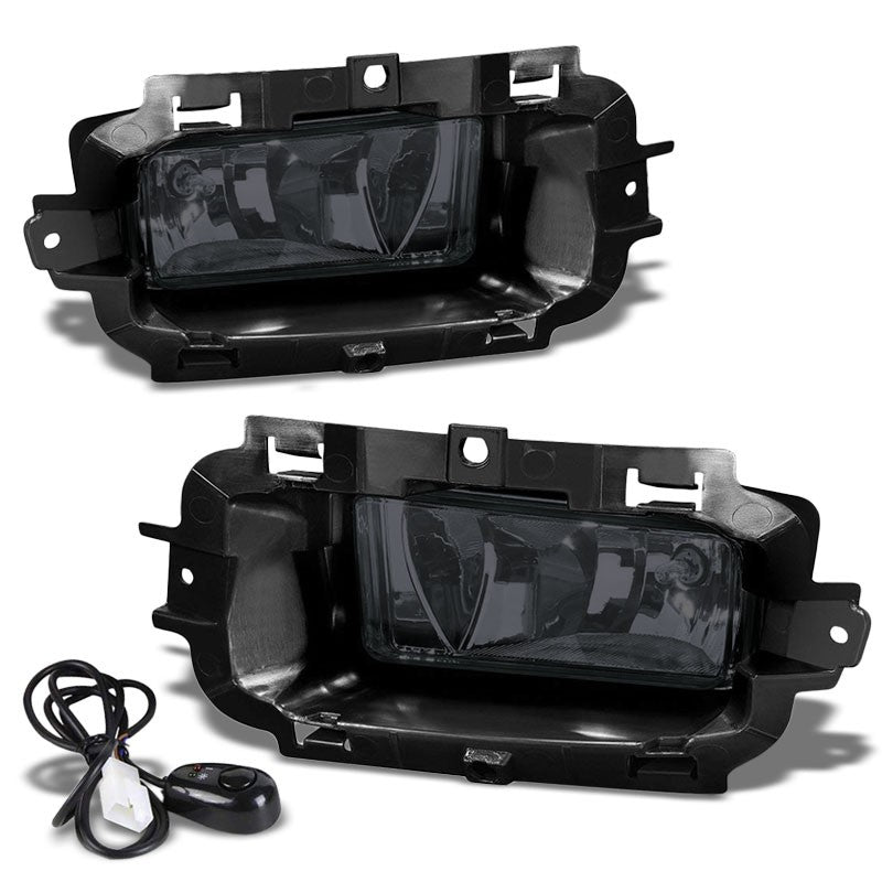 Front Bumper Replace Fog Light Kit Lamp+Bulbs Smoke Lens For 14-15 Sierra 1500-Exterior-BuildFastCar
