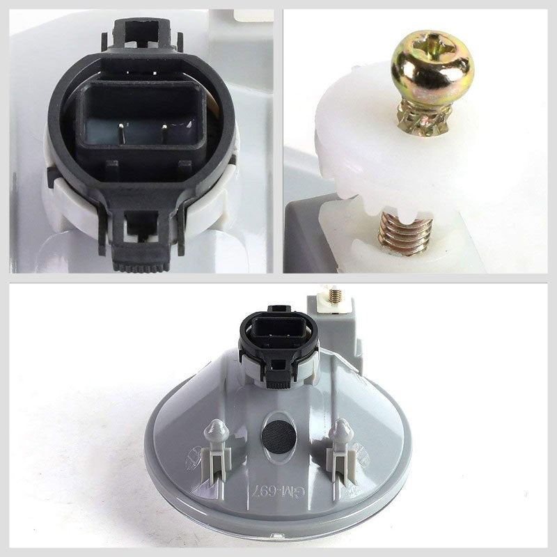 Front Bumper Drive Fog Light Lamp+Silver Bezel+Bulb Amber Lens For 10-13 Camaro-Exterior-BuildFastCar