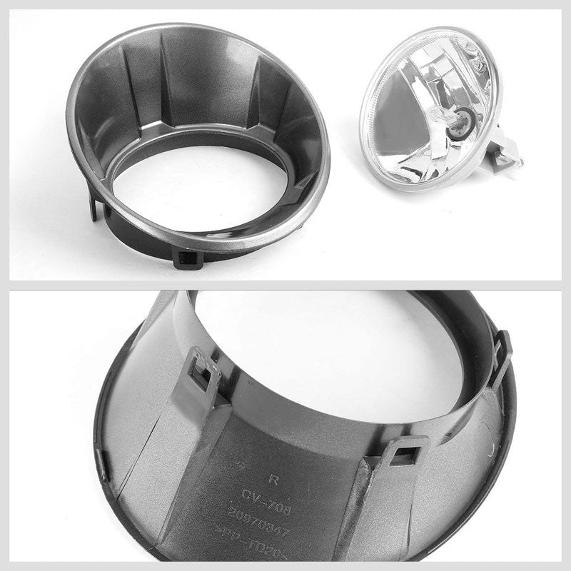 Front Bumper Drive Fog Light Lamp+Silver Bezel+Bulb Clear Lens For 10-13 Camaro-Exterior-BuildFastCar