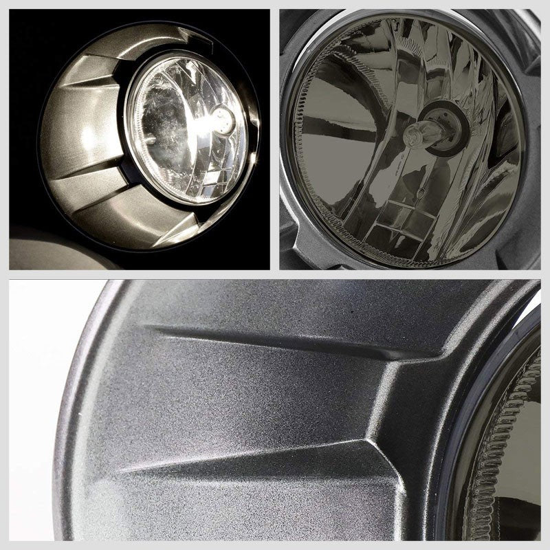 Front Bumper Drive Fog Light Lamp+Silver Bezel+Bulb Smoke Lens For 10-13 Camaro-Exterior-BuildFastCar